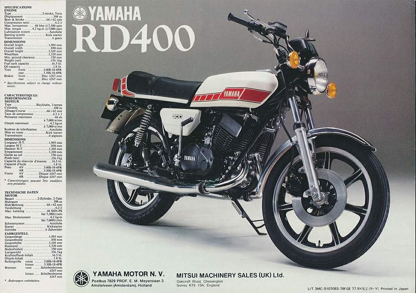 Yamaha RD400F (1978-79)